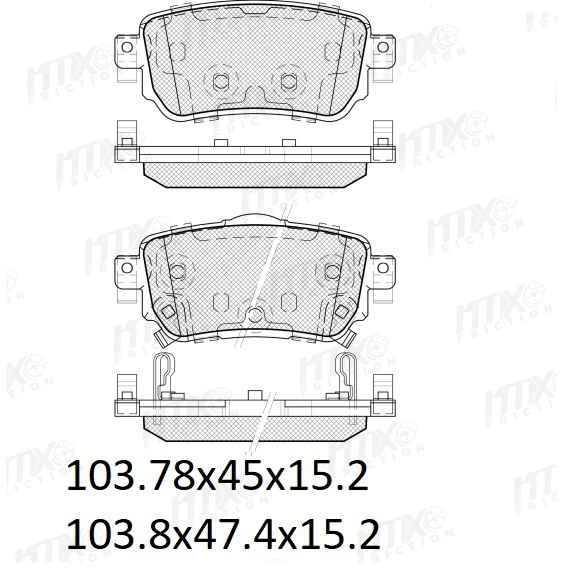 (Cp2) Pastilla Freno Tras Nissan Xtrail (14-16) - Qashqai (14--)