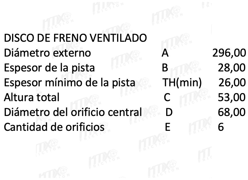 Disco Freno Nissan Np 300 4X4 (04-15) - Np300 D23 Np 4X4 (15--) Del 296-68-53 (6 H)